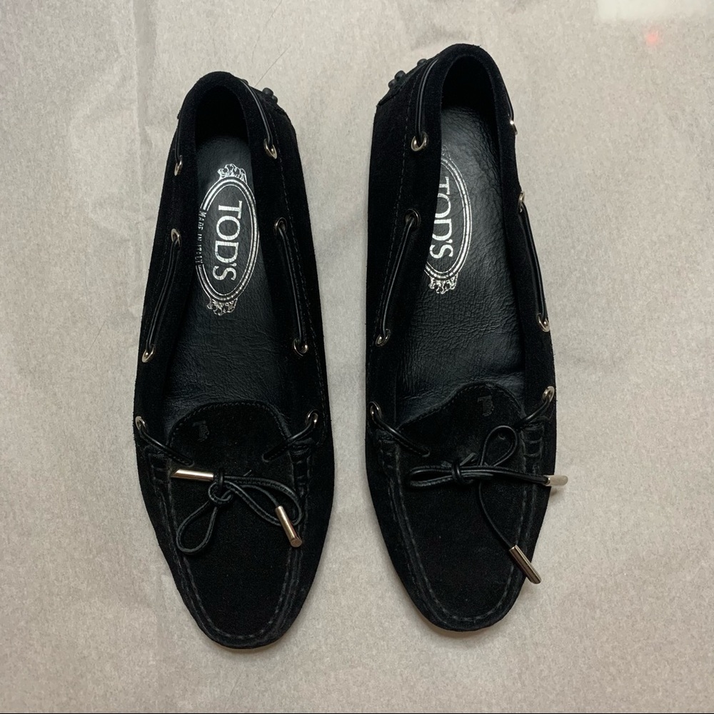 Tod's GOMMINO DRIVING SHOES black suede 38